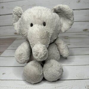 Kellytoy 12" Gray Elephant Rattle Plush Crinkle Ears Stuffed Animal Baby Toy